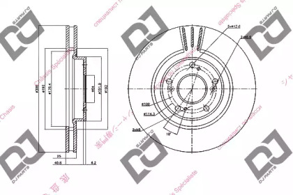 Тормозной диск DJ PARTS BD1351